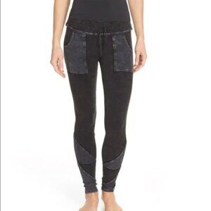 Free People FP Movement: Kyoto Leggings Washed Black Grey Sport Panel Yoga Boho
